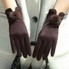 Suede Gloves Gloves Ladies Warm Finger Gloves Touch Screen Gloves