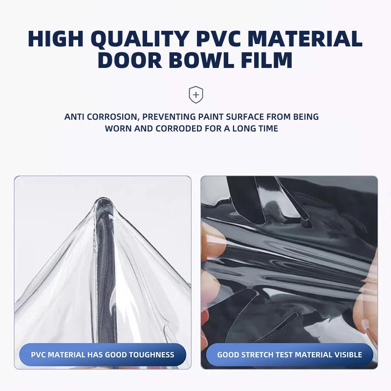 Car Sticker 4Pcs Transparent Car Door Handle Bowl Protector Film Anti-Scratch Sticker For Ford Ecosport Edge Figo Flex Focus Fus