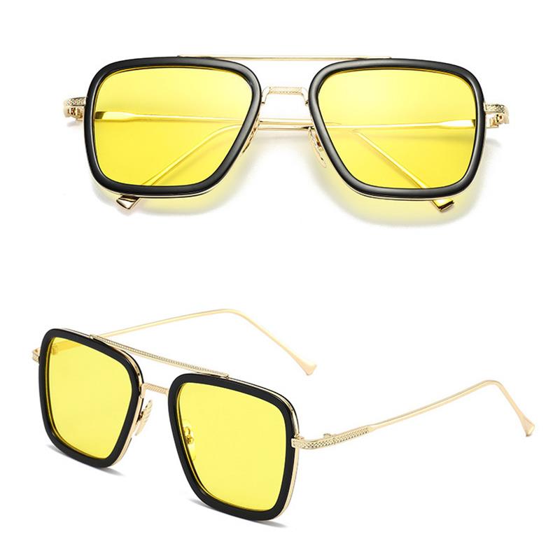 Солнцезащитные очки Железный человек Тони Старк Lentes Солнцезащитные очки Ретро солнцезащитные очки Мужские солнцезащитные очки Брендовые дизайнерские солнцезащитные очки