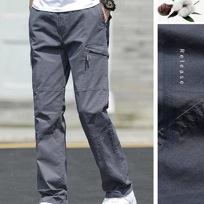 Модные однотонные дизайнерские прямые брюки с карманами на молнии, мужские повседневные свободные спортивные штаны с завязками, брюки-карго, мужская уличная одежда