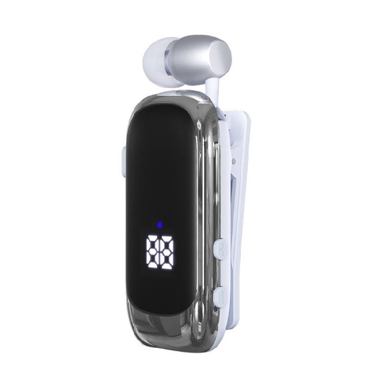 Петличная Деловая Гарнитура Bluetooth-совместимая Наушник Звонок Вибрирующий Напоминание Голосовой Отчет Номера Беспроводная