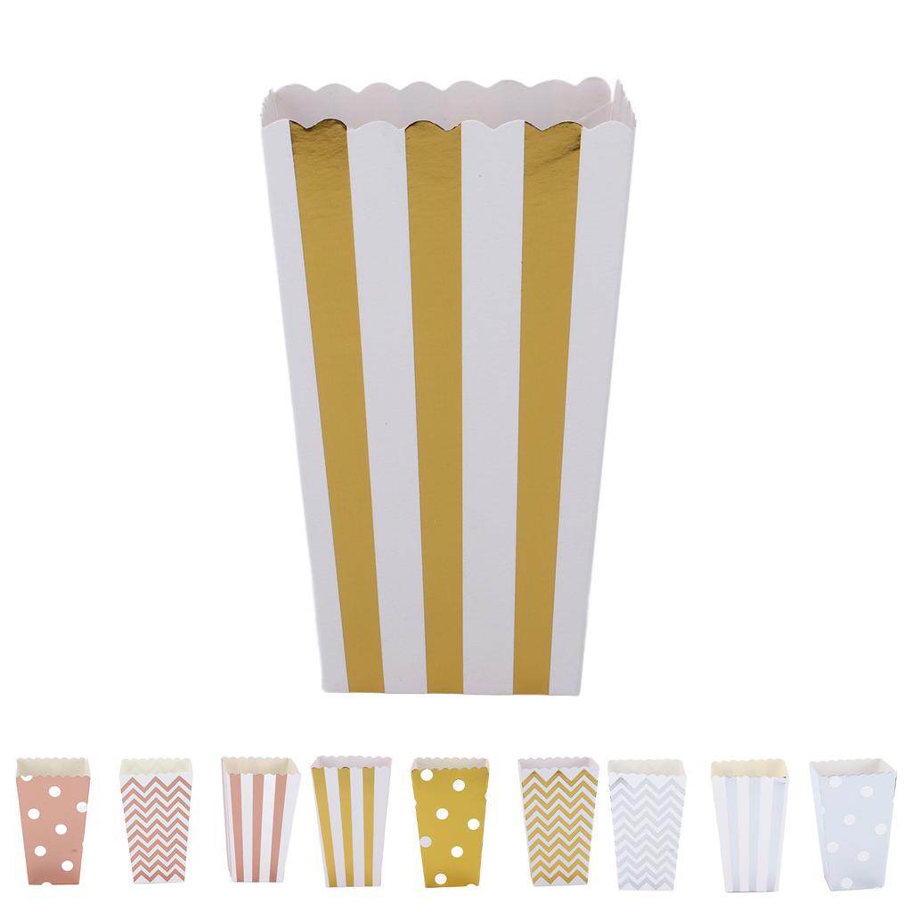 36PCS Popcorn Boxes Paper Large Capacity Top Opening Lightweight Portable Popcorn Cups