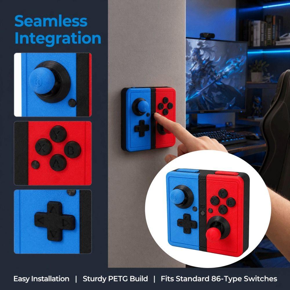 3D Printed Joystick Switch Stickers Retro Arcade Games Switch Frame Cover Children Bedroom
