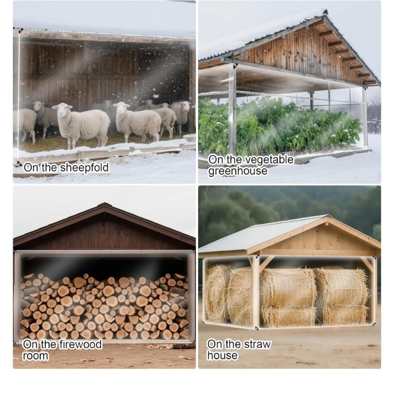 Durable PVC Chicken Coops Cover With Rope Reinforced Edges For Outdoor Poultry Shelter And Winter Insulation