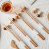 2Pcs Wooden Mushroom Shape Chopstick Holder Kitchen Dining Table Decoration Chopstick Rest Spoon Fork Knife Holder