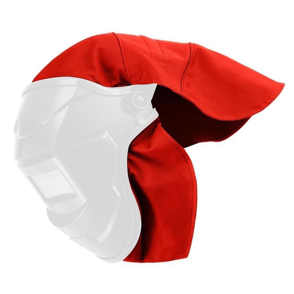 2Piece Welding Helmet Cover And Bib Set Heat Resistant Leather Fabric Full Head Neck Protection For Welding Work