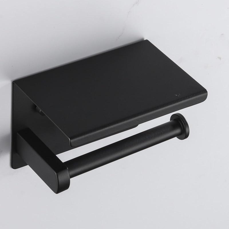 Настенный держатель для туалетной бумаги из нержавеющей стали SUS304, полка для телефона, держатель для туалетной бумаги в отеле, простая установка, хранение в ванной комнате