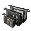 Mesh Transparent Makeup Bag Simple Style Portable Lipstick Storage Bag Large Capacity Organization Bag Toiletries Organization
