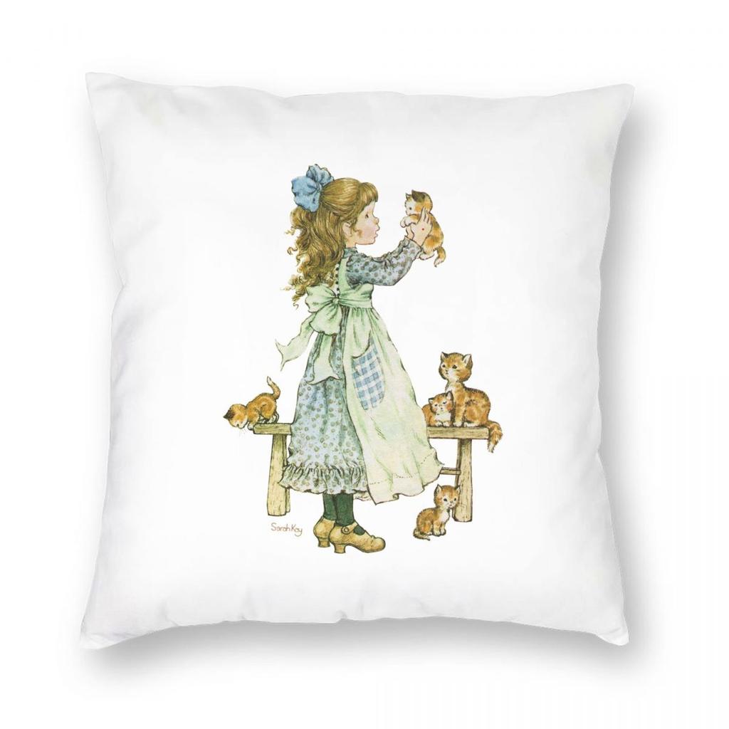Sarah Kay Girl Square Pillowcase Pillow Cover Polyester Cushion Zip Decorative Comfort Throw Pillow for Home Sofa