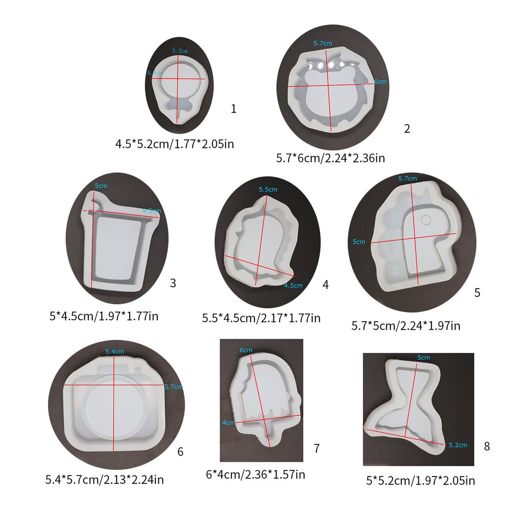 Формы из эпоксидной смолы Медведь Шейкер Зыбучий песок Динозавр Фоторамка Брелок Подвеска Силикон Изготовление украшений Декорации DIY