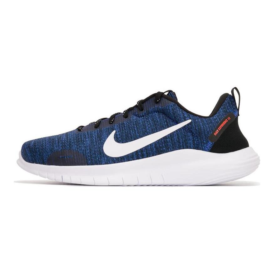 Nike Flex Experience RN 12 Амортизация Износостойкие Дышащие Низкий верх Кроссовки для города и бега Мужские Темно-синие Кроссовки DV0744-401