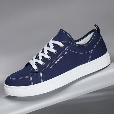 2025 Новые синие мужские повседневные парусиновые туфли на шнуровке на плоской подошве, роскошный дизайн, нескользящие кроссовки, обувь для пар, большие размеры 47/48