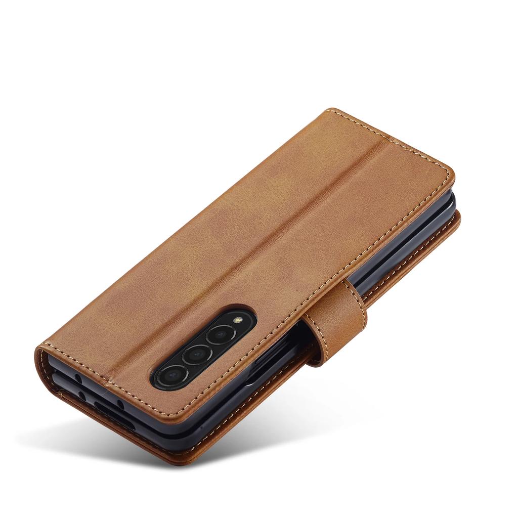 Флип-кейс из кожи Solt для Samsung Galaxy Z Fold 7 6 5 4 3 5G с карманом для карт, складная обложка-кошелек, сумка-книга, кошелек Fold5, чехол