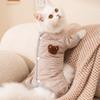 Простой стикер стеганый хлопок щенок четвероногая одежда милый ветер медведь осень и зима теплый маленькая собака домашнее животное кошка одежда