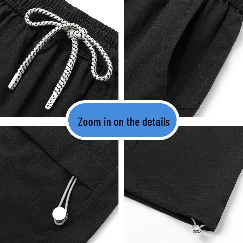 Romon Men's Ice-Cool Breathable 3/4 Pants