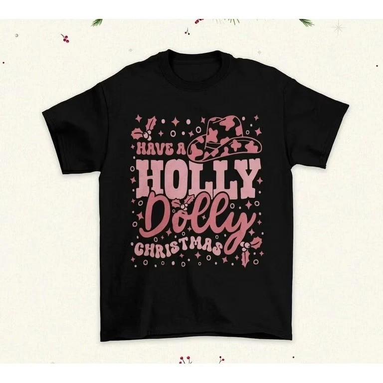 New dolly Holly Christmas Unisex T-Shirt S-234XL Black Gift Fans PP2433