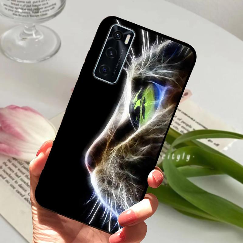 Чехол для Vivo V20 SE Животный Мультяшный Мягкий Силикон Funda для Vivo V20 SE V2022 V2023 Чехол для Телефона VivoV20SE Черный Coque 6.44 дюйма