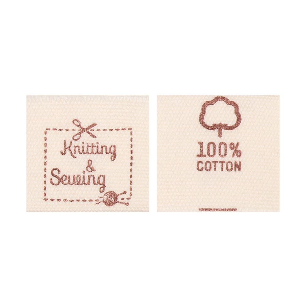 Шерстяные шарики с мультяшными котами, бирки для одежды, швейные аксессуары, ручная работа с любовью, тканевые этикетки для одежды