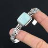 Mothers day Deal 925 Sterling Silver Amazonite Stone Wedding New Bangle Bracelet