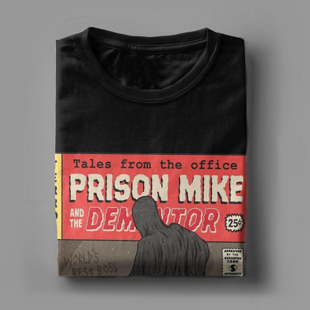 Мужская футболка Prison MIKE The Office TV Show Vintage 100% хлопок футболка с коротким рукавом футболка с круглым вырезом одежда больших размеров