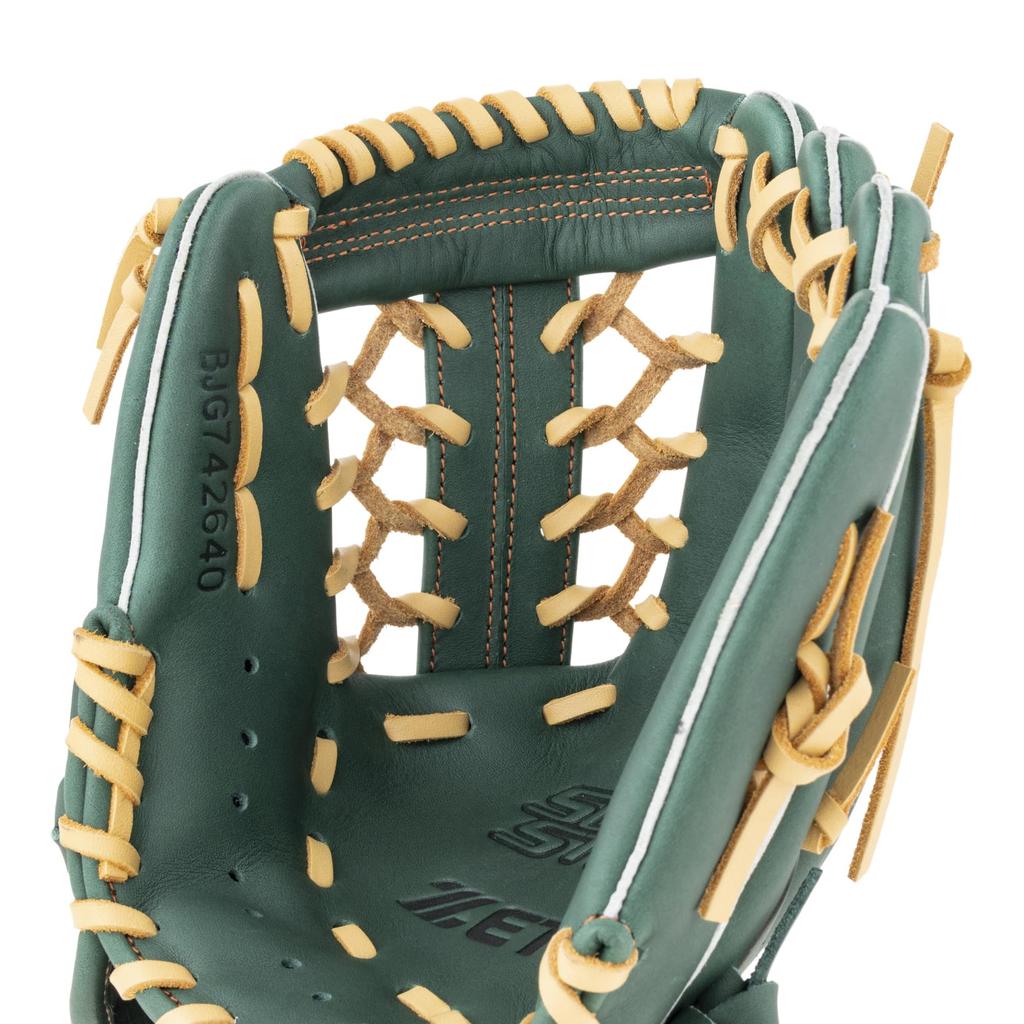 ZETT Youth Soft Steer Baseball D Green x Pastel Size L heights BJG742640 Glove, All-Around, Right-Handed Throw, Brown, (For 140-155cm),