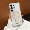 Phone Case With Stand S26 Ultra S25 Magnetic Clear PC Protective Cover Anti-drop Heat Dissipation Anti-scratch