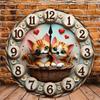 25x25cm Wood Wall Clock with a Safety Wire Hanger for Secure Mounting
