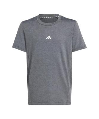 Футболка с коротким рукавом Aero Heather, серебристая, J130, тренировочная, женская, футболка, детская, KMR64, черно-серый три/серый шесть/светоотражающий