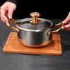Кастрюля для ополаскивания индукционной плиты Кастрюля для супа с двойным дном Кастрюля для супа из утолщенной нержавеющей стали Корейская сотовая антипригарная кастрюля для жарки