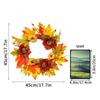 Maple Leaf Wreath,Artificial Leaf Wreath, Door Hanging Decoration, Festival Props, Hanging Window Wall Hanging