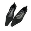 [Yushilai] Niche Retro Maillard Pointed Flat Shoes for Women In Spring 2025, New Shallow Mouth One Pedal