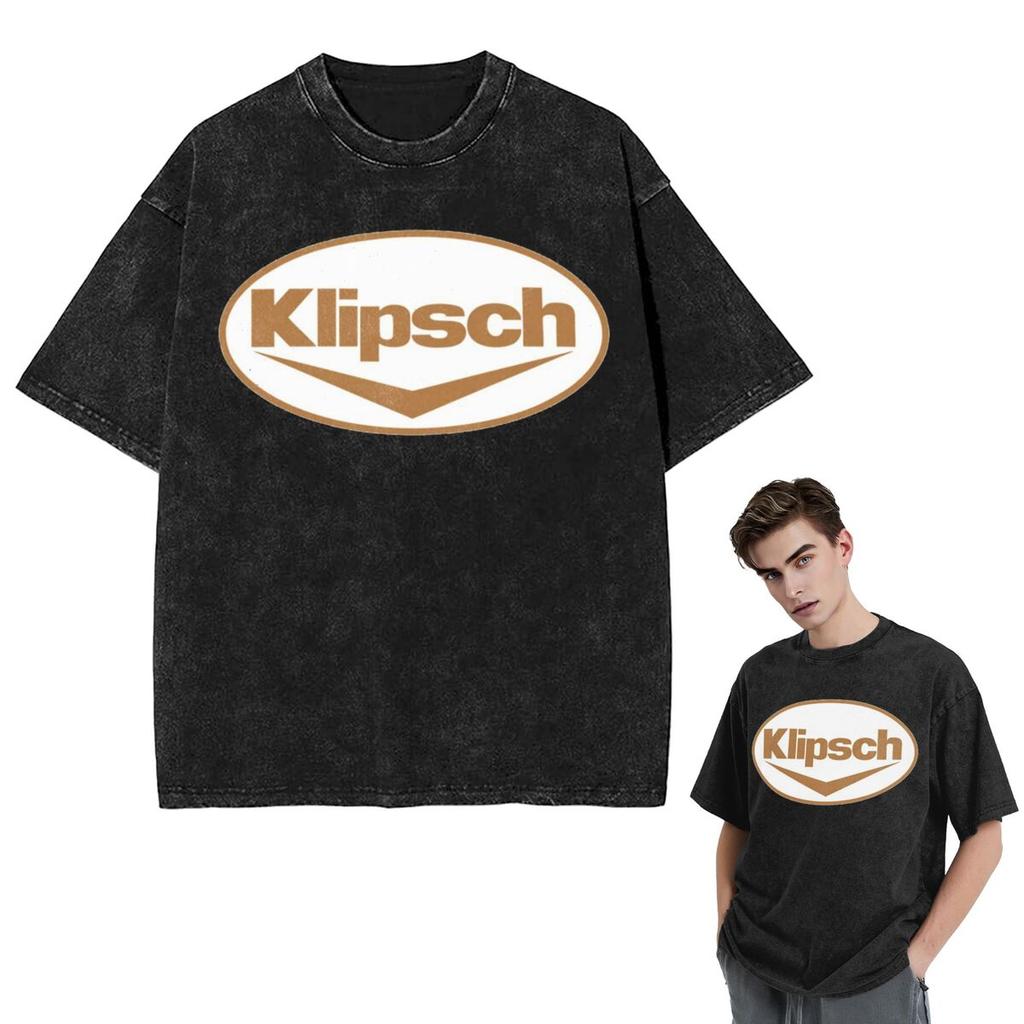 Streetwear T-Shirts Klipsch 7 Dakimakura Washed T Shirt Short Sleeve Hip Hop T-Shirt Tops Tees for Men Women