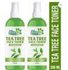 Cesaro Organics Tea Tree Purifying безалкогольный тоник для лица для очищения, сужения и сужения пор для мужчин и женщин, набор из 2 шт. (100 мл х 2)