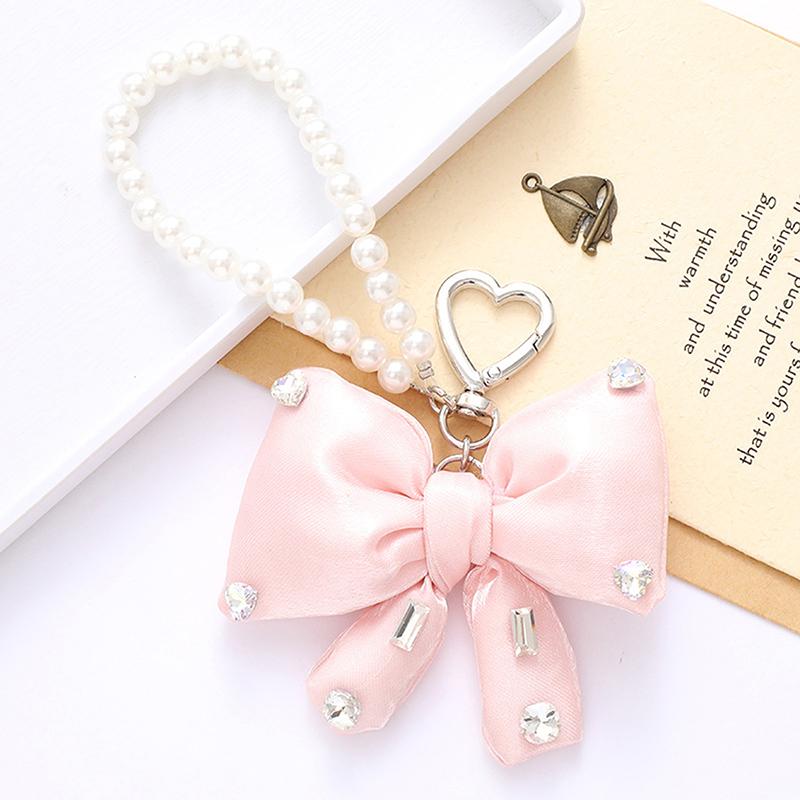 Нежный брелок-подвеска в виде банта для женщин и девочек, универсальный мобильный телефон, цепочка для рюкзака, украшения, аксессуары, подарки