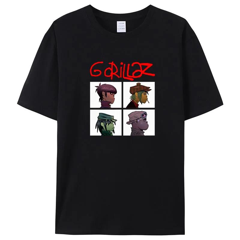 Rock Print TShirts Music Band Gorillazs Punk 90s Casual Fashion New Men Short Sleeve TShirt Unisex