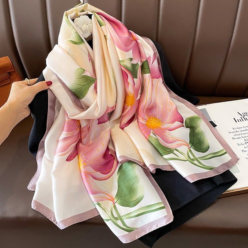 Elegant Temperament Scarf for Women Summer Air Conditioning Shawl Travel Photography Versatile Scarf