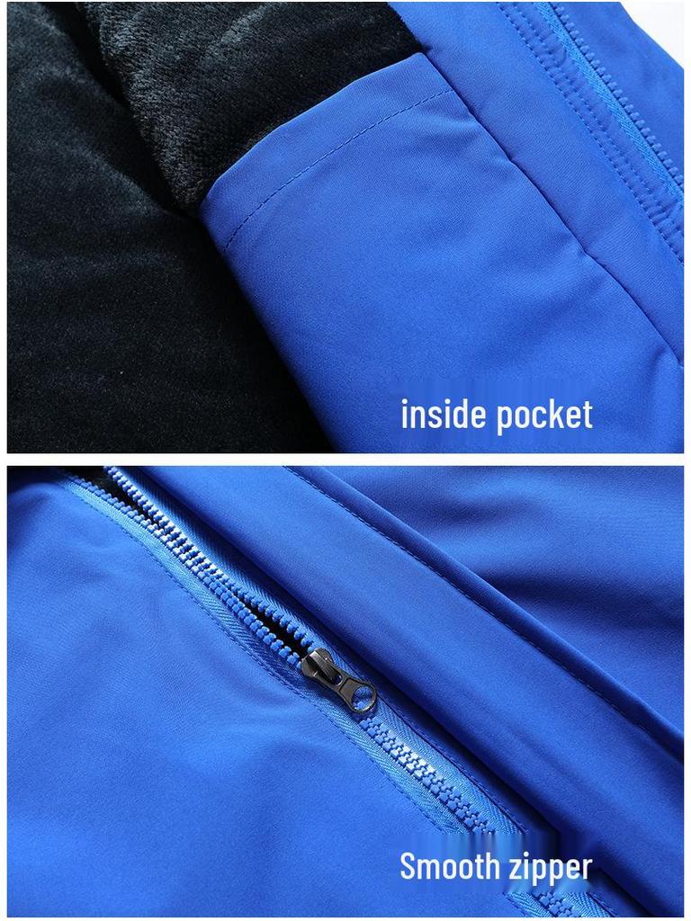 Мужская зимняя водонепроницаемая дышащая флисовая куртка для рыбалки