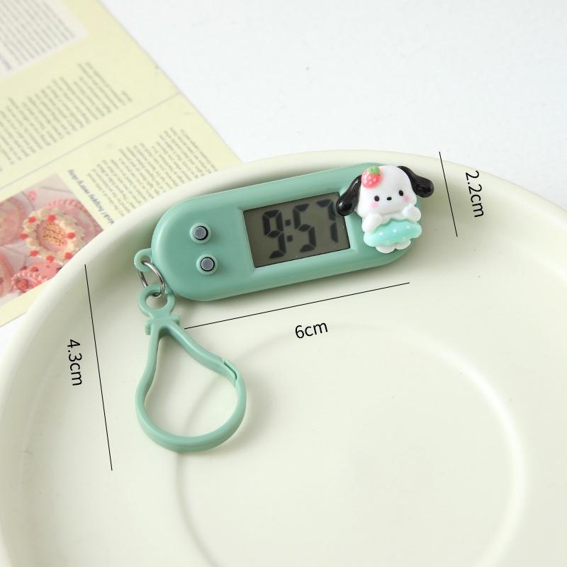Электронные часы-брелок Hello Kitty Мини Электронные Студенческие Эллиптические Часы Цифровой Дисплей Времени Светодиодные Часы Для Сумки Рюкзака