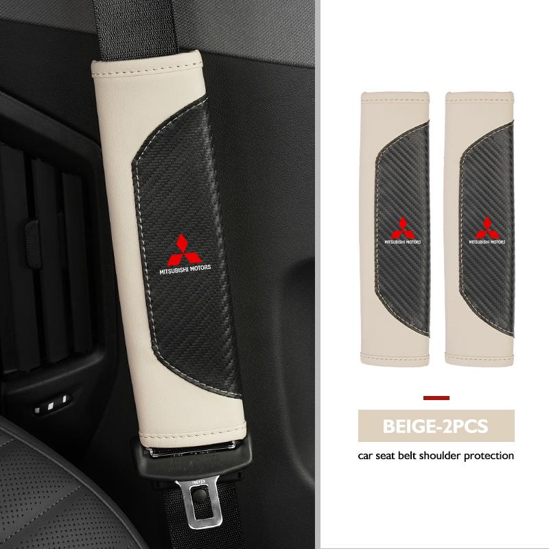 Для автомобиля Mitsubishi Чехол на ремень безопасности Авто Стайлинг Кожаный Защита плеча Безопасность Чехол Аксессуары Outlander Lancer Cross Colt