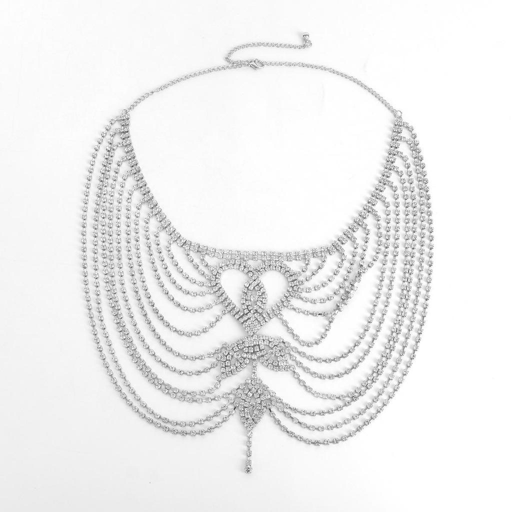 Rhinestone Tassel Hair Chain - Retro European & American Headdress Accessory