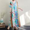 Short Sleeve Plus Size Vintage Floral New In Dresses for Women Casual Loose Long Summer Dress