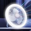 Adjustable Ceiling Fan with LED Lamp Remote Control Portable Air Cooler LED Lantern Fan  Table Top