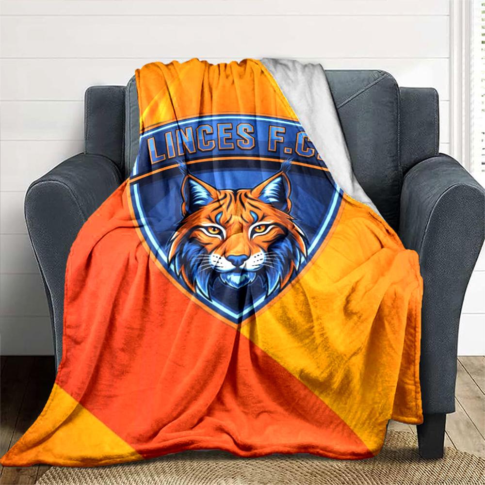 Linces FC Print Flannel Blanket High Quality Warm Comfortable Cover for All Seasons Perfect for Gifts Home Decor