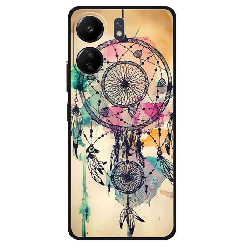 Funda For Xiaomi Poco C65 Case Soft Lion Wolf Black Shockproof Back Cover for Poco C65 C 65 Soft Case Poco C65 Cool Soft Bumper