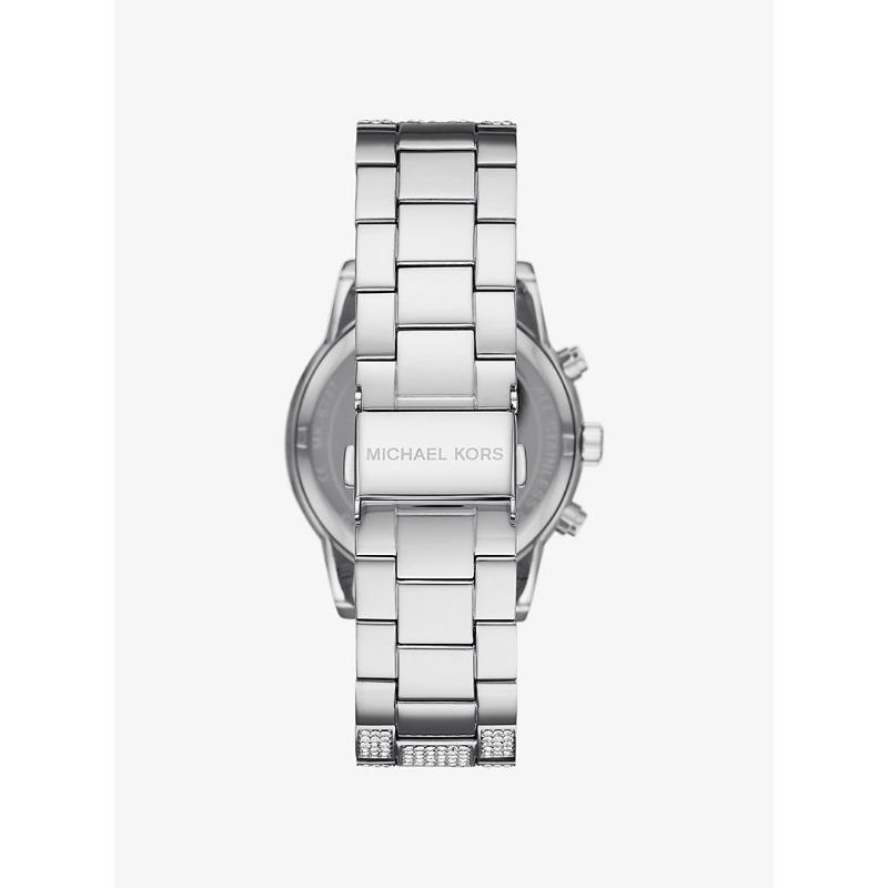 Michael Kors Серебристые кварцевые часы Bryant Pavé MK6746