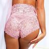 Women Panties High Waist Hollow Out Lace Good Breathability Floral Embroidery