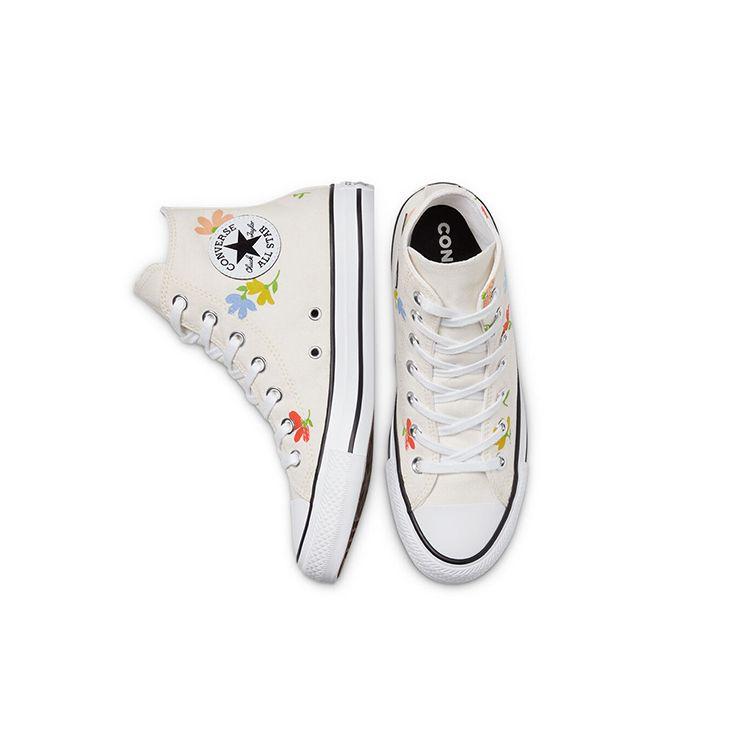 Converse Кеды Chuck Taylor All Star High Top Повседневные парусиновые женские кроссовки Экрю Разноцветные 570919C