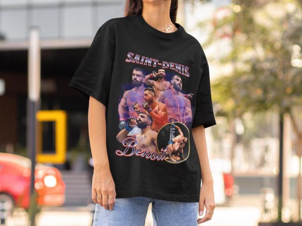 Benoit Saint-Denis Vintage Style UFC mma T-Shirt Retro 90s style Bootleg T-Shirt Oversized Sport Tee gift for UFC T-Shirt France Shirt Champ