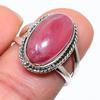 Natural Rhodochrosite Gemstone Handmade 925 Solid Sterling Silver Ring S.7 M4e26