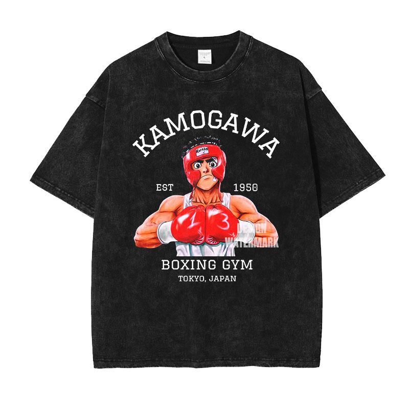 Аниме MMakunouchi IIppo Футболки Оверсайз Винтажные Стиранные HHajime no Ippo Футболка Манга The FFighting Футболка для Мужчины Хлопок